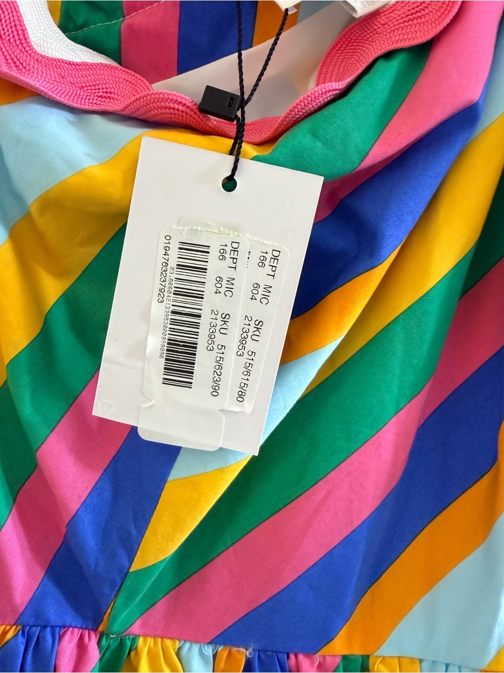 Sugarlips Multicolor Stripe One Shoulder Ruffle Tiered Mini Dress - Size XS NWT - Picture 8 of 15